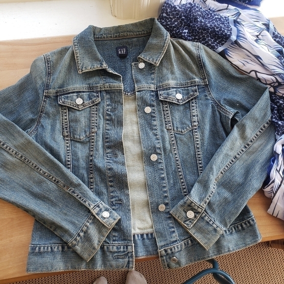 GAP Y2K DENIM JEANS JACKET WOMEN SIZE Medium - Picture 2 of 10